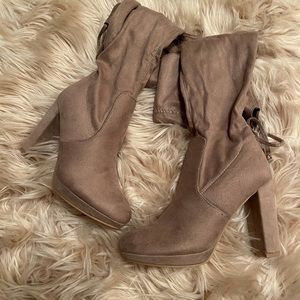 over the knee boot  size 6 Color Taupe